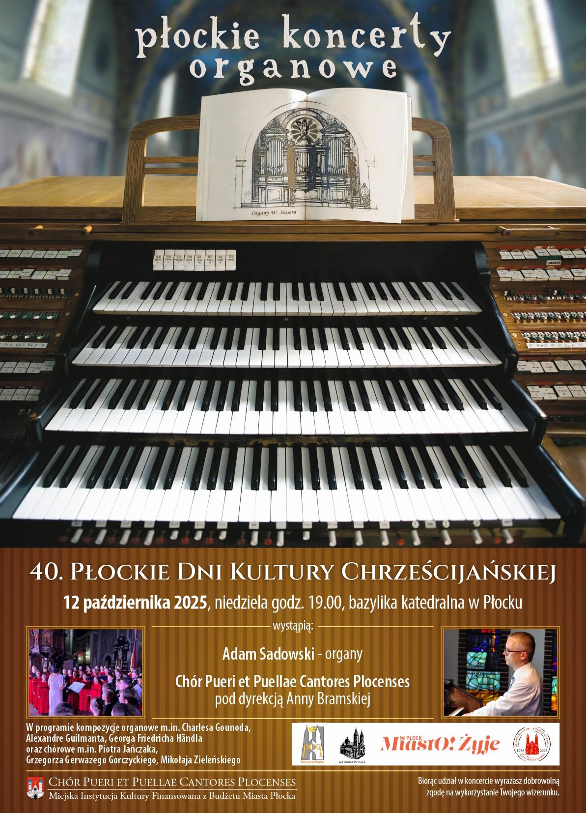 plockie koncerty organowe 12.10.2025 plakat